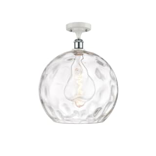 A thumbnail of the Innovations Lighting 516-1C-17-14 Athens Semi-Flush White and Polished Chrome / Clear Water Glass