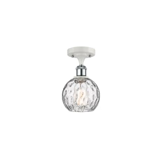 A thumbnail of the Innovations Lighting 516-1C-11-6 Athens Semi-Flush White and Polished Chrome / Clear Water Glass