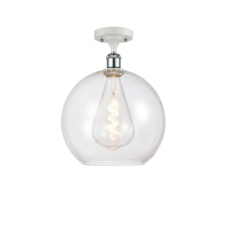 A thumbnail of the Innovations Lighting 516-1C-16-12 Athens Semi-Flush White and Polished Chrome / Clear