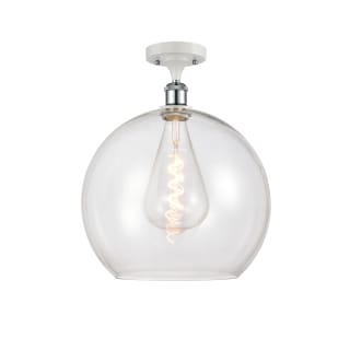 A thumbnail of the Innovations Lighting 516-1C-18-14 Athens Semi-Flush White and Polished Chrome / Clear