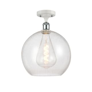 A thumbnail of the Innovations Lighting 516-1C-16-12 Athens Semi-Flush White and Polished Chrome / Seedy