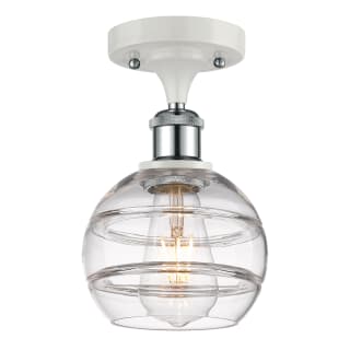 A thumbnail of the Innovations Lighting 516-1C-10-6 Rochester Semi-Flush White Polished Chrome / Clear