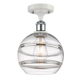 A thumbnail of the Innovations Lighting 516-1C-12-8 Rochester Semi-Flush White Polished Chrome / Clear