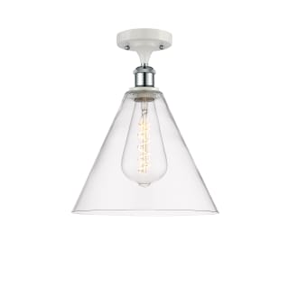 A thumbnail of the Innovations Lighting 516-1C-15-12 Berkshire Semi-Flush White and Polished Chrome / Clear