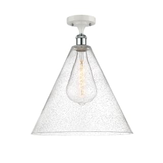 A thumbnail of the Innovations Lighting 516-1C-19-16 Berkshire Semi-Flush White and Polished Chrome / Seedy