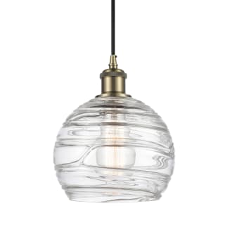 A thumbnail of the Innovations Lighting 516-1P-10-8 Athens Pendant Clear Deco Swirl / Antique Brass