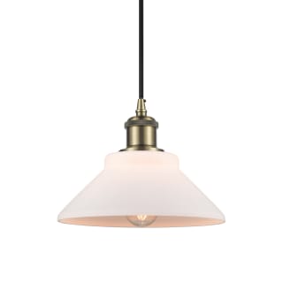 A thumbnail of the Innovations Lighting 516-1P-7-8 Orwell Pendant Matte White / Antique Brass