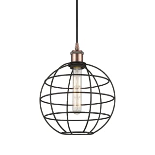 A thumbnail of the Innovations Lighting 516-1P-13-10 Lake Placid Pendant Antique Copper / Matte Black