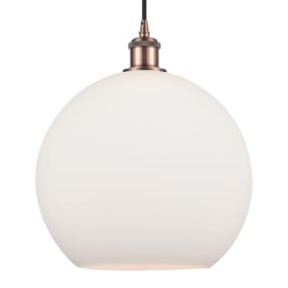 A thumbnail of the Innovations Lighting 516-1P-17-12 Athens Pendant Antique Copper / Matte White