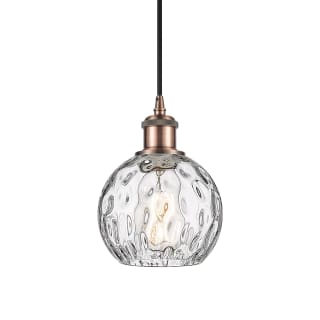 A thumbnail of the Innovations Lighting 516-1P-8-6 Athens Pendant Antique Copper / Clear Water Glass