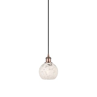 A thumbnail of the Innovations Lighting 516-1P-8-6 White Mouchette Pendant Antique Copper