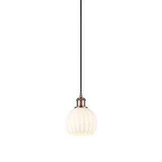 A thumbnail of the Innovations Lighting 516-1P-8-6 White Venetian Pendant Antique Copper