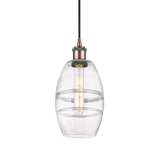 A thumbnail of the Innovations Lighting 516-1P-9-6 Vaz Pendant Antique Copper / Clear