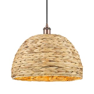 A thumbnail of the Innovations Lighting 516-1P-13-16 Woven Rattan Pendant Antique Copper / Natural