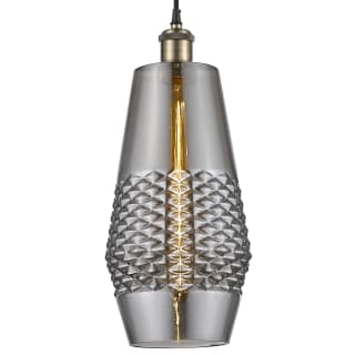 A thumbnail of the Innovations Lighting 516-1P-17-7 Windham Pendant Black Antique Brass / Smoked