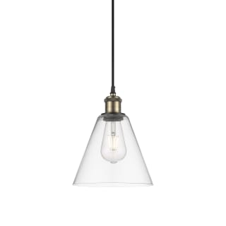 A thumbnail of the Innovations Lighting 516-1P-12-8 Berkshire Pendant Black Antique Brass / Clear