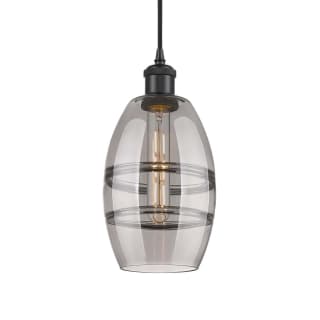 A thumbnail of the Innovations Lighting 516-1P-9-6 Vaz Pendant Matte Black / Light Smoke