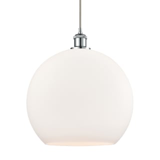 A thumbnail of the Innovations Lighting 516-1P-18-14 Athens Pendant Polished Chrome / Matte White