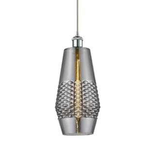 A thumbnail of the Innovations Lighting 516-1P-17-7 Windham Pendant Polished Chrome / Smoked