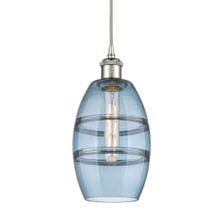 A thumbnail of the Innovations Lighting 516-1P-9-6 Vaz Pendant Polished Nickel / Princess Blue