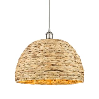 A thumbnail of the Innovations Lighting 516-1P-13-16 Woven Rattan Pendant Polished Nickel / Natural