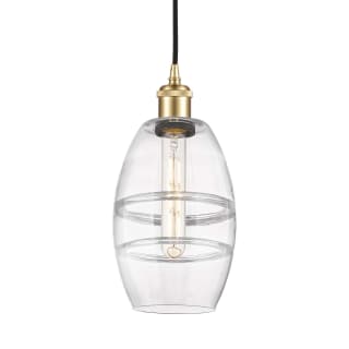 A thumbnail of the Innovations Lighting 516-1P-9-6 Vaz Pendant Satin Gold / Clear