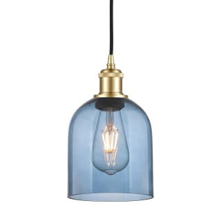 A thumbnail of the Innovations Lighting 516-1P-10-6 Bella Pendant Satin Gold / Princess Blue