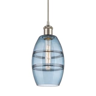 A thumbnail of the Innovations Lighting 516-1P-9-6 Vaz Pendant Brushed Satin Nickel / Princess Blue