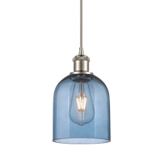 A thumbnail of the Innovations Lighting 516-1P-10-6 Bella Pendant Brushed Satin Nickel / Princess Blue