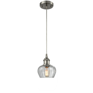 A thumbnail of the Innovations Lighting 516-1P Fenton Brushed Satin Nickel / Clear Fluted