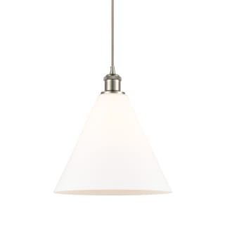 A thumbnail of the Innovations Lighting 516-1P-15-12 Berkshire Pendant Matte White / Brushed Satin Nickel