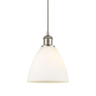 A thumbnail of the Innovations Lighting 516-1P-11-8 Bristol Pendant Brushed Satin Nickel / Matte White