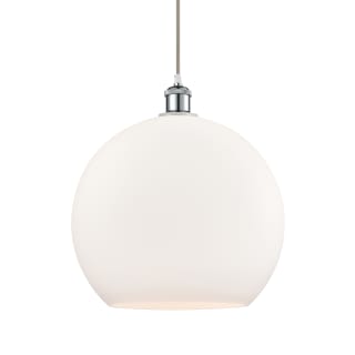 A thumbnail of the Innovations Lighting 516-1P-18-14 Athens Pendant White and Polished Chrome / Matte White