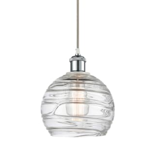 A thumbnail of the Innovations Lighting 516-1P-10-8 Athens Pendant Clear Deco Swirl / White and Polished Chrome