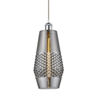 A thumbnail of the Innovations Lighting 516-1P-17-7 Windham Pendant White and Polished Chrome / Smoked