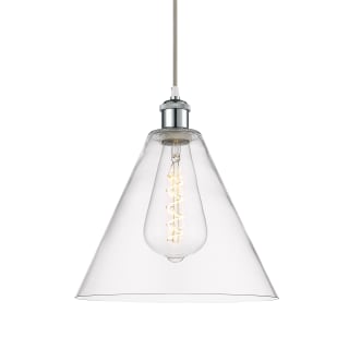 A thumbnail of the Innovations Lighting 516-1P-15-12 Berkshire Pendant White and Polished Chrome / Clear