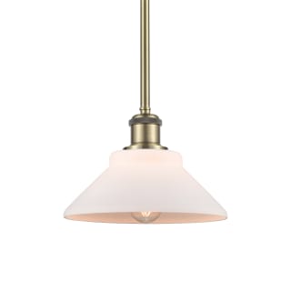 A thumbnail of the Innovations Lighting 516-1S-8-8 Orwell Pendant Matte White / Antique Brass