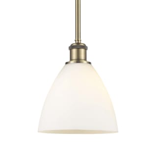 A thumbnail of the Innovations Lighting 516-1S-10-8 Bristol Pendant Antique Brass / Matte White