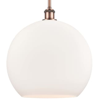 A thumbnail of the Innovations Lighting 516-1S-17-14 Athens Pendant Antique Copper / Matte White