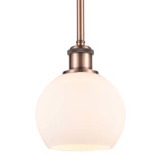 A thumbnail of the Innovations Lighting 516-1S-8-6 Athens Pendant Antique Copper / Matte White