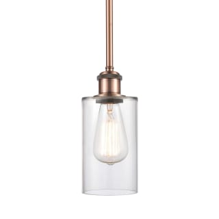 A thumbnail of the Innovations Lighting 516-1S-10-4 Clymer Pendant Clear / Antique Copper