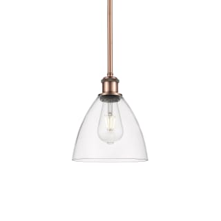 A thumbnail of the Innovations Lighting 516-1S-9-8 Bristol Pendant Antique Copper / Clear