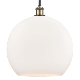 A thumbnail of the Innovations Lighting 516-1S-17-14 Athens Pendant Black Antique Brass / Matte White