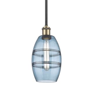 A thumbnail of the Innovations Lighting 516-1S-9-6 Vaz Pendant Black Antique Brass / Princess Blue