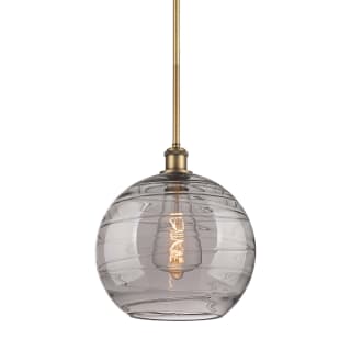 A thumbnail of the Innovations Lighting 516-1S-14-12 Athens Deco Swirl Pendant Brushed Brass / Light Smoke Deco Swirl