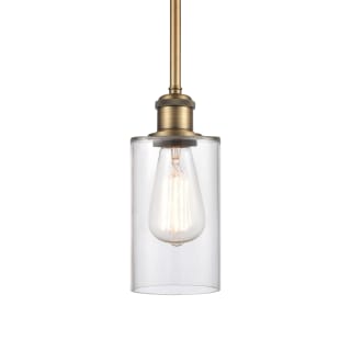 A thumbnail of the Innovations Lighting 516-1S-10-4 Clymer Pendant Clear / Brushed Brass