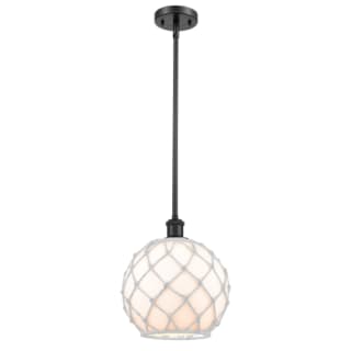 A thumbnail of the Innovations Lighting 516-1S Large Farmhouse Rope Matte Black / White Glass with White Rope
