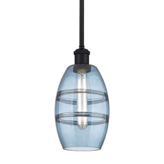 A thumbnail of the Innovations Lighting 516-1S-9-6 Vaz Pendant Matte Black / Princess Blue