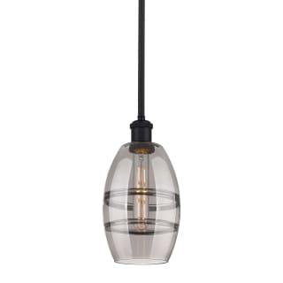 A thumbnail of the Innovations Lighting 516-1S-9-6 Vaz Pendant Matte Black / Light Smoke