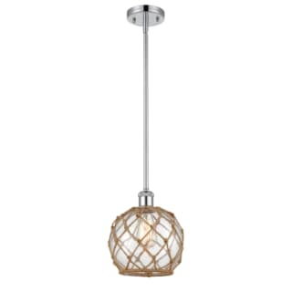 A thumbnail of the Innovations Lighting 516-1S Farmhouse Rope Polished Chrome / Clear Glass with Brown Rope